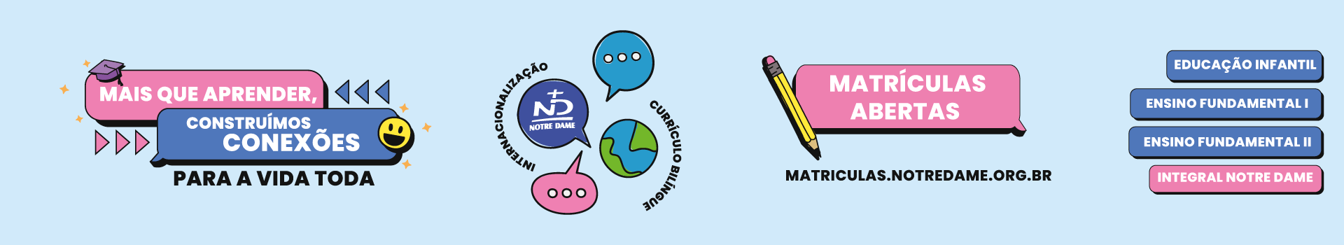 Banner para Desktop - Escola Notre Dame Menino Jesus